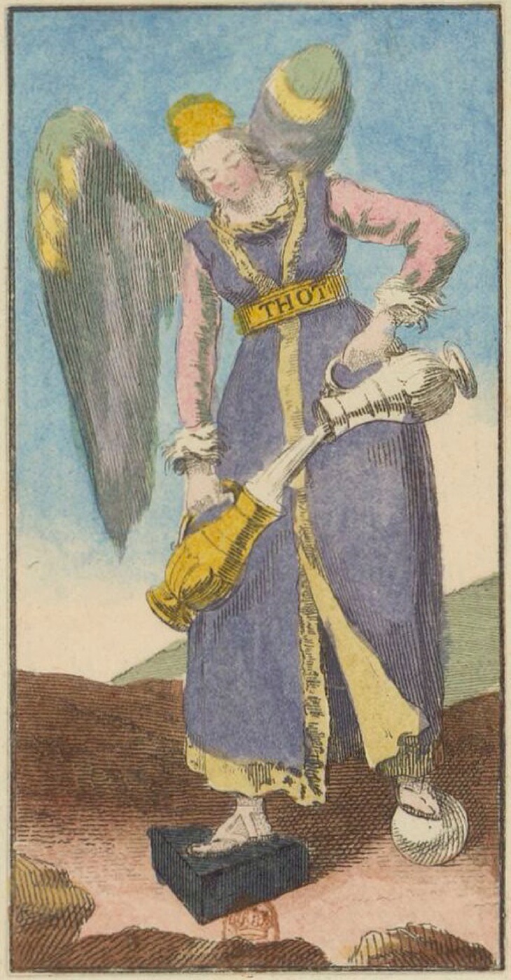 Temperance, card 10 in the Grand Etteilla I deck, circa 1789