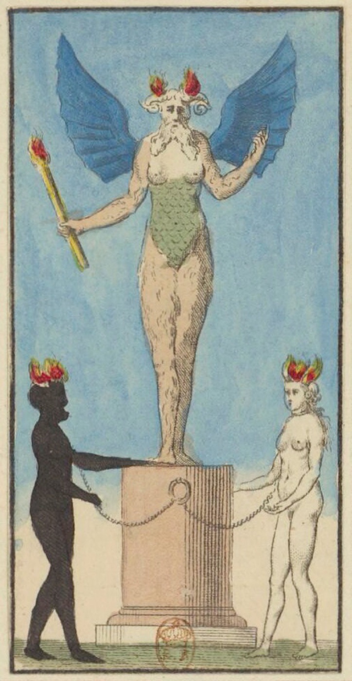 Le Diable, card 14 in the Grand Etteilla I deck, circa 1789