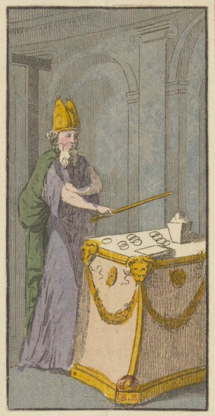 Le Magicien ou le Bateleur, card 15 in the Grand Etteilla I deck, circa 1789
