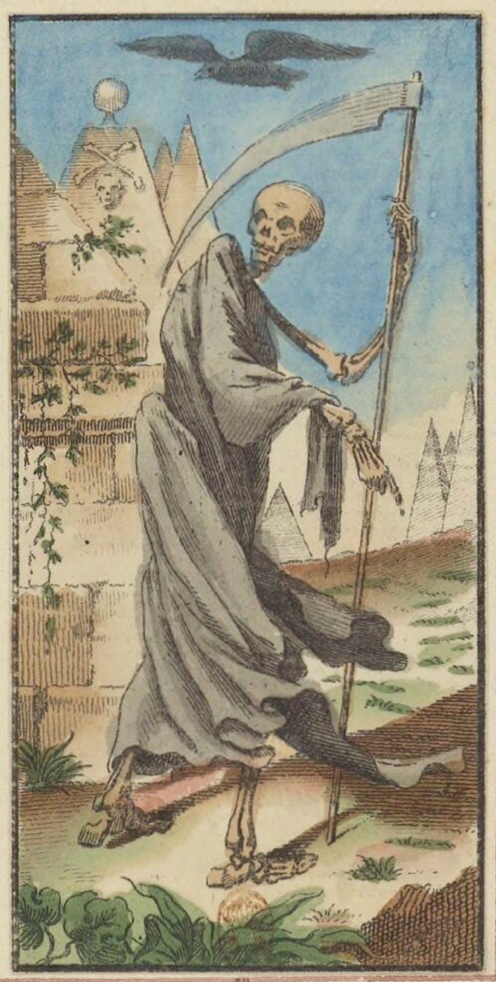 La Mort, card 17 in the Grand Etteilla I deck, circa 1789
