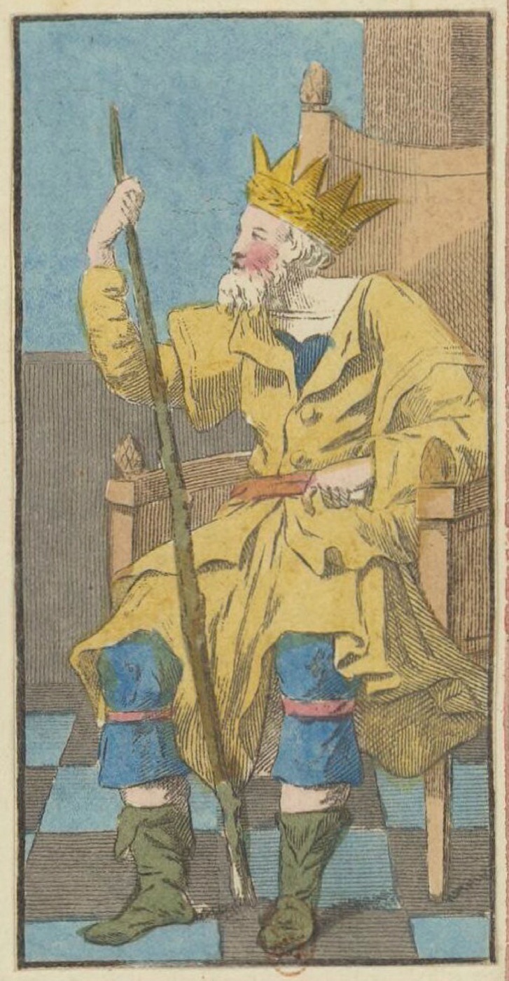 King of Wands, card 22 in the Grand Etteilla I deck, circa 1789