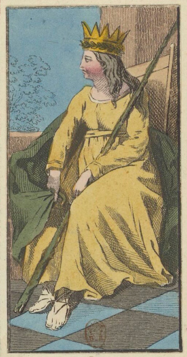 Queen of Wands, card 23 in the Grand Etteilla I deck, circa 1789