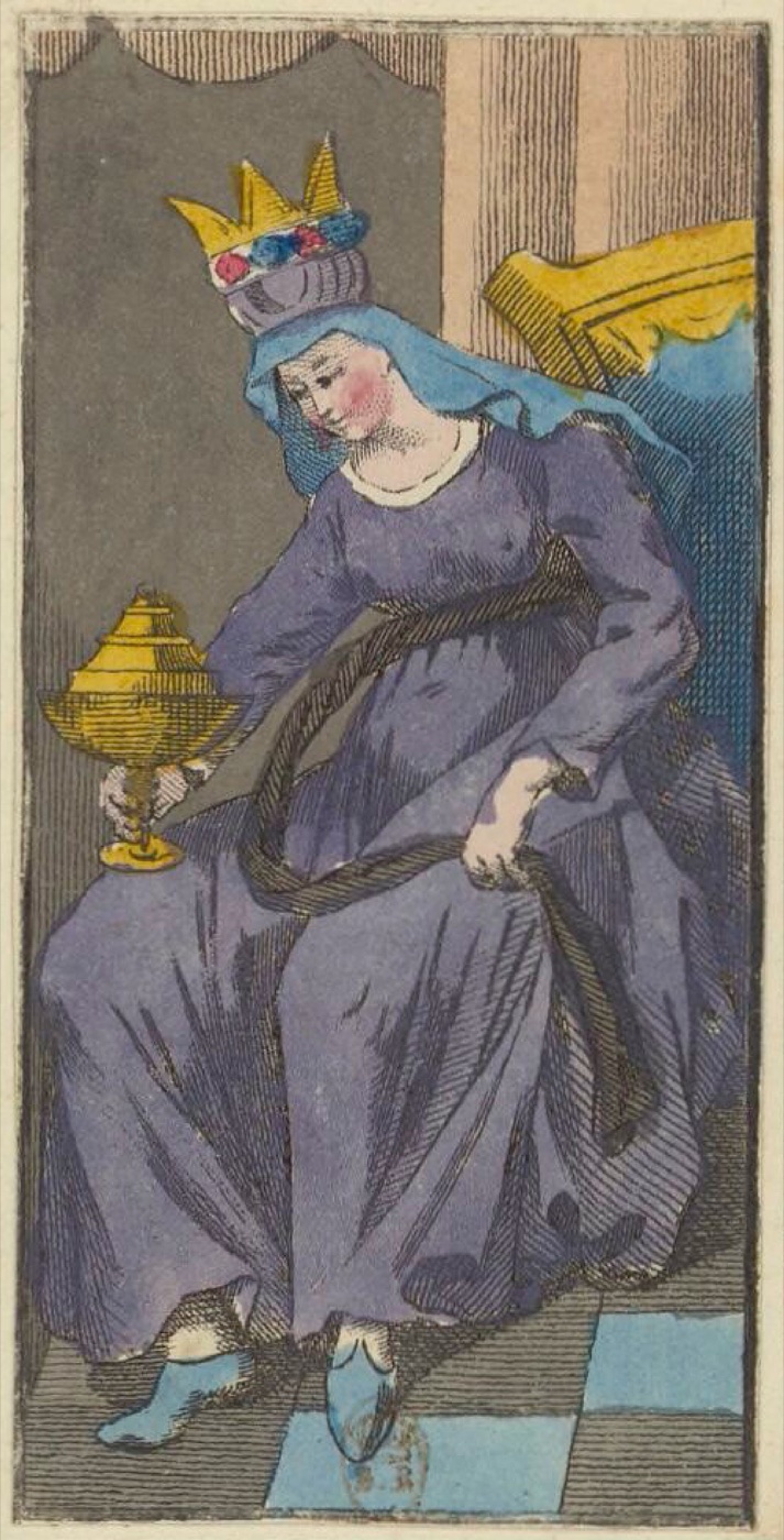 Queen of Cups, card 37 in the Grand Etteilla I deck, circa 1789