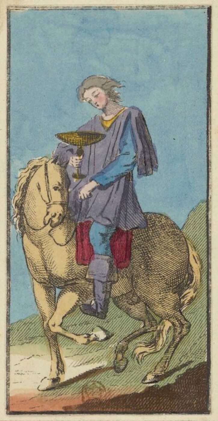 Knight of Cups, card 38 in the Grand Etteilla I deck, circa 1789
