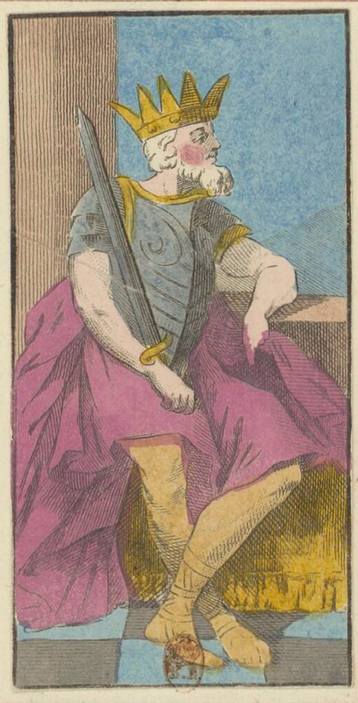 King of Swords, card 50 in the Grand Etteilla I deck, circa 1789